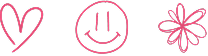 Heart, SmileyFace, Flower