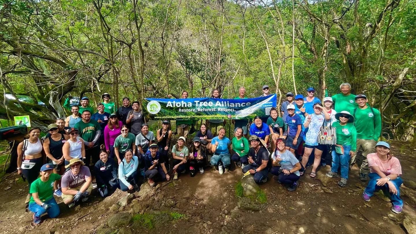 Volunteers participating in a community cleanup event