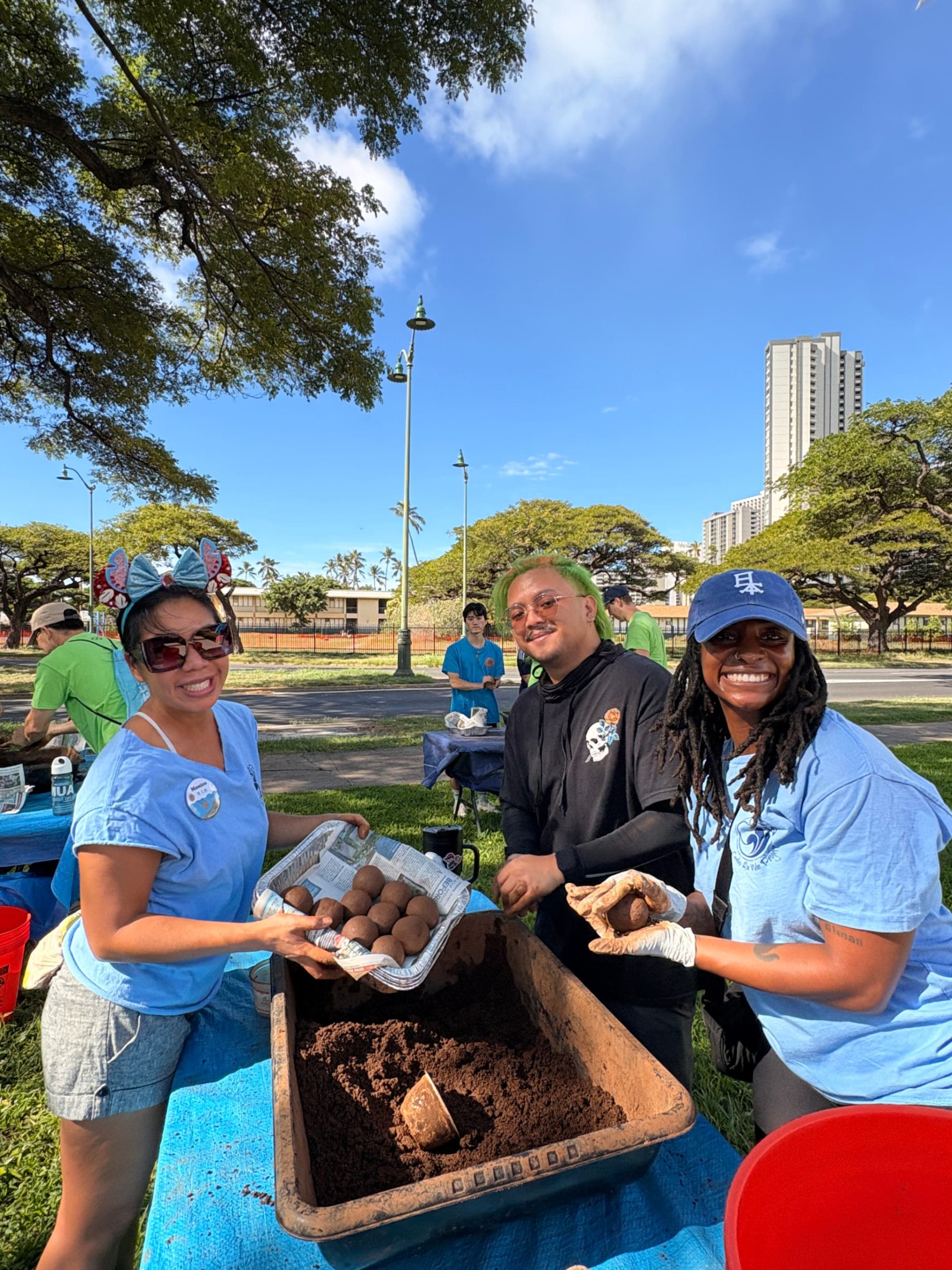Genki Ball Making & Tossing. Be a Part of Cleaning the Ala Wai!