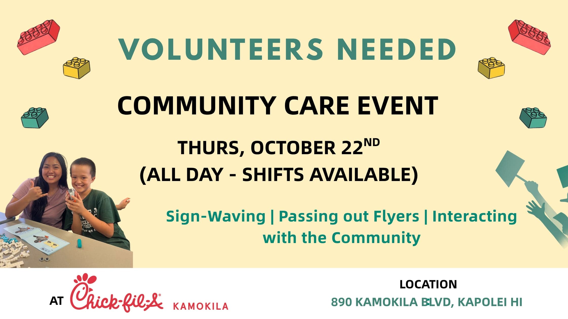 Mālama Mentors Community Care Event | Need Volunteers to Wave Signs (Kapolei)