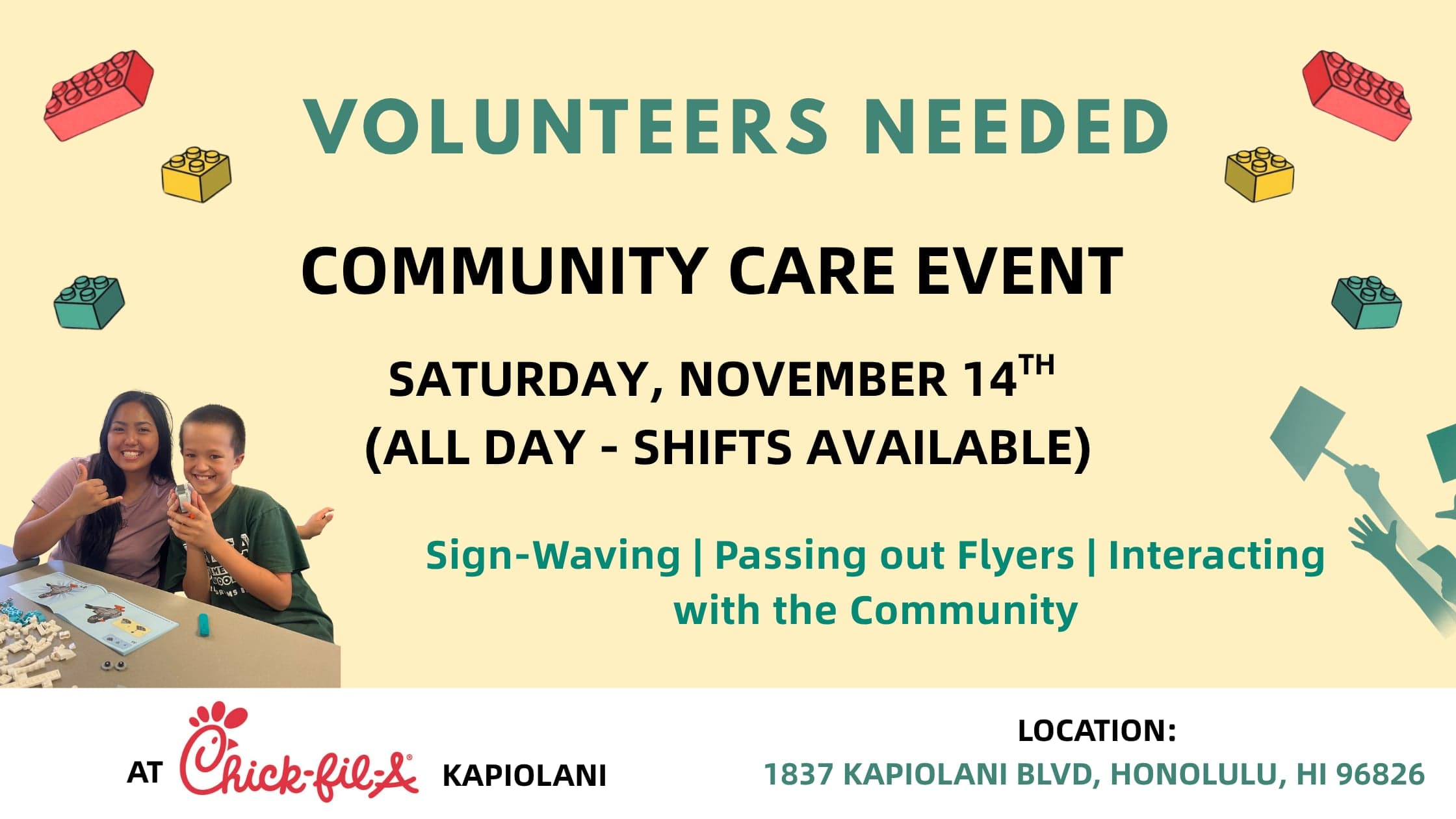 Mālama Mentors Community Care Event | Need Volunteers To Wave Signs (Kapiolani)