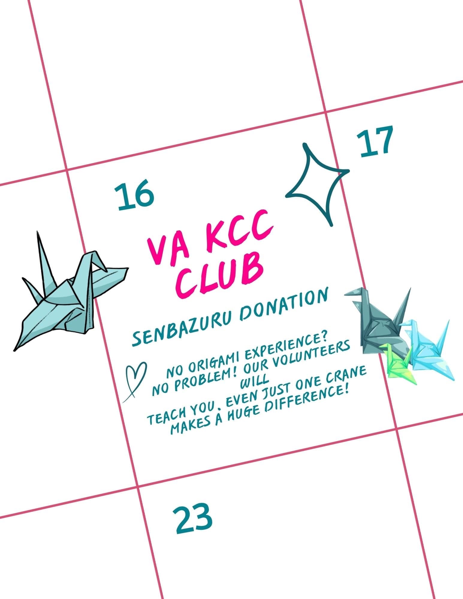 KCC VolunteerAlly Chapter Paper Crane (Senbazuru) Donation